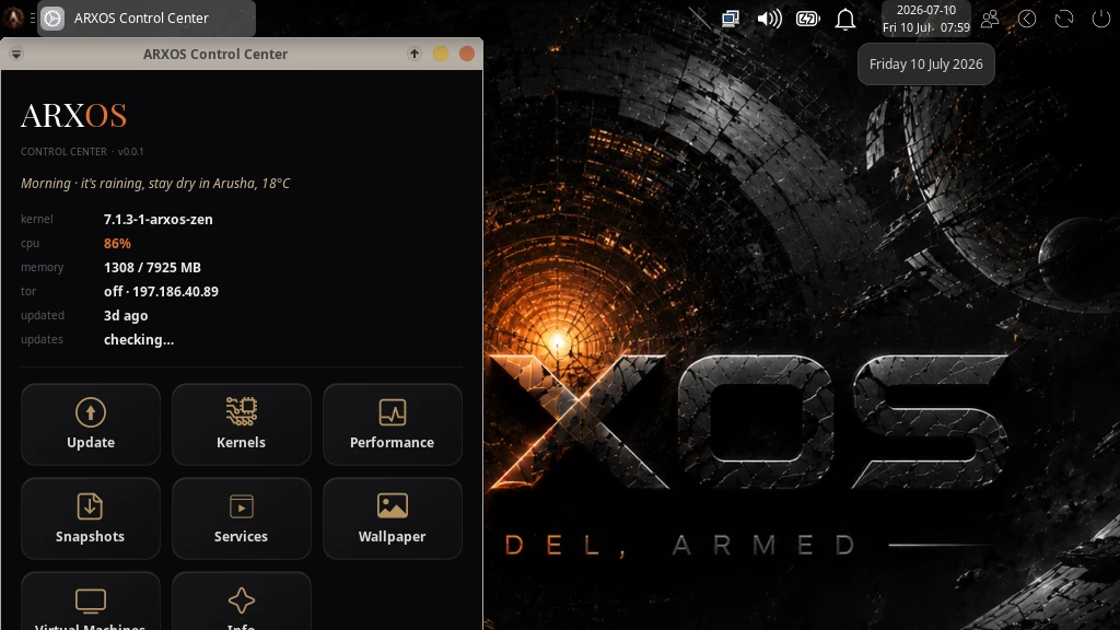 ARXOS Control Center
