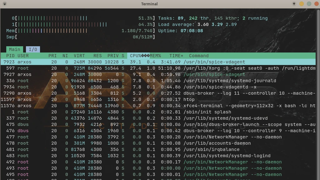 ARXOS live performance monitor